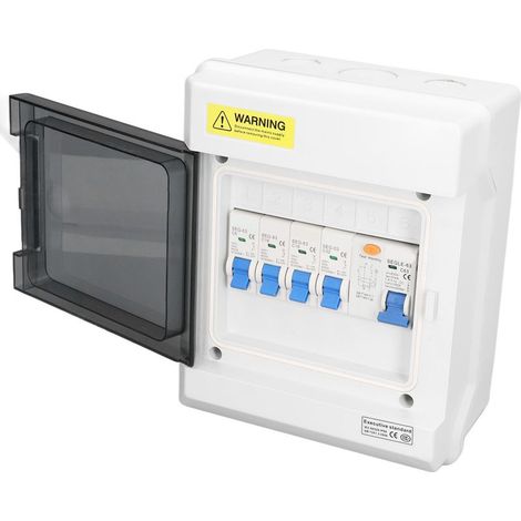 Mini interruttore differenziale a 4 canali, con protezione contro la dispersione di corrente, 63 A 30 mA + 4 interruttori (6 + 2 x 16 A + 32), 230 V australiani (1/5)