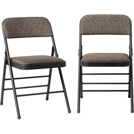 Set of Two Foldable Chairs for Events-Comfortable Padded Seating with Sturdy Iron Frame,Space-Saving Design for Easy Transport and Storage