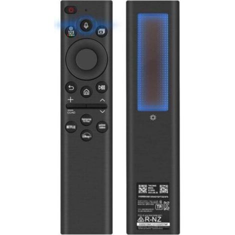 Mando a distancia de repuesto BN59-01385A para Samsung Smart TV, mando a distancia por voz con energía solar y 4 botones de acceso directo, compatible con The Frame, Neo QLED, Crystal UHD Series 2021-