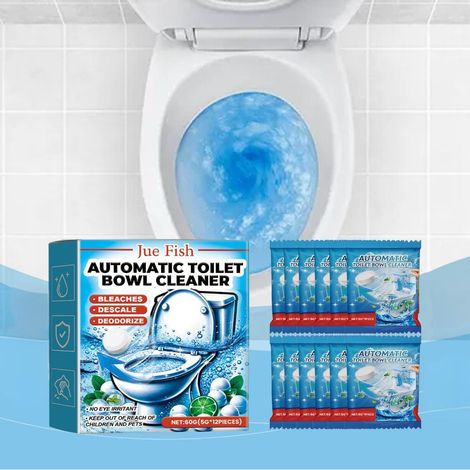 Automatic toilet cleaning effervescent tablets, deodorizing and descaling effervescent tablets for automatic toilets -- 60G (5G12 pieces) -- BIEMMEDUE (1/5)