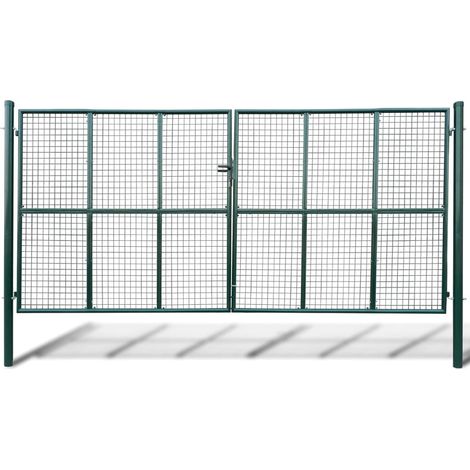 vidaXL Cancello da giardino in rete 415x175 cm