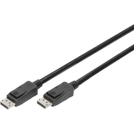 Câble de raccordement Digitus DisplayPort Fiche mâle DisplayPort, Fiche mâle DisplayPort 5.00 m noir AK-340106-050-S contacts dorés, blindage doub A754162 (1/4)