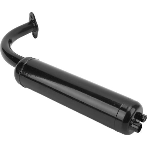 Schwarzer Auspuff für motorisierte Fahrräder, Motorradschalldämpfer kompatibel mit 2-Takt-Motoren mit 49 cm³, 60 cm³, 66 cm³ und 80 cm³, Ersatz-Auspuffrohr (1/5)