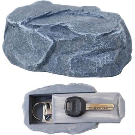 Bleu sarcelle Faux Rock Cachette de clés Décoration Coffre fort pour extérieur, cour, jardin, extérieur Grande taille Design Cachette une maison de rechange Boîte de serrure (1/5)