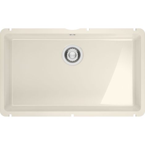 Franke – Évier de cuisine Kubus Fraceram KXK 110-71 vanilla – 745 x 454 mm – installation sous-plan – vidage manuel – bonde Ø90 mm (1/2)