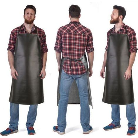 Tablier Impermeable - Cuir Artificiel 100 x 70 cm - Pour Cuisine Restaurant Jardin Barbecue Boucherie - 1 Piece (1/5)