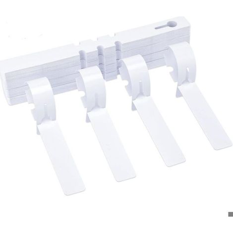 Set mit 100 Kunststoff-Etiketten für Bäume und Pflanzen, 2 x 21 cm, zur Kennzeichnung von Pflanzen (Weiß)