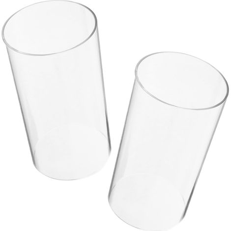 Cache Bougie en Verre Borosilicate 2pcs pour Décoration Intérieure, Abat-Jour Transparent Élégant, pour Créer Une Ambiance en Fête ou Chambre (1/5)