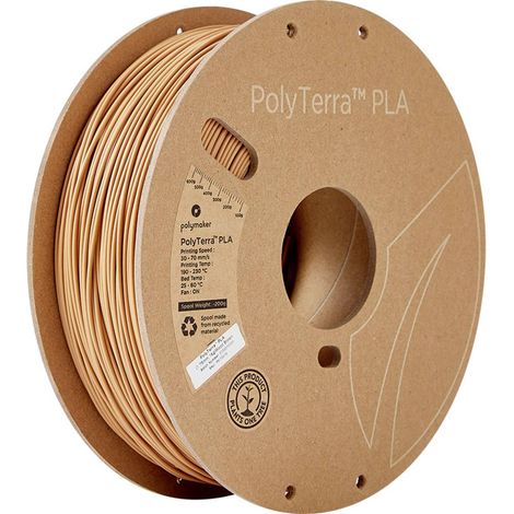 Polymaker 70976 PolyTerra Filamento per stampante 3D Plastica PLA contenuto di plastica ridotto 1.75 mm 1000 g Marrone (1/4)