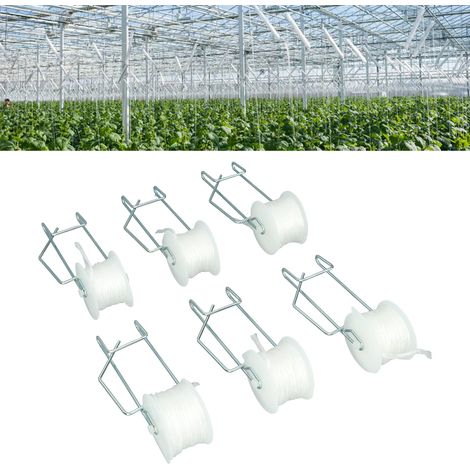 Kit Support pour Tomates [6 Pièces] Acier Galvanisé + Cordage PP [15m] pour Serre et Jardin (1/5)