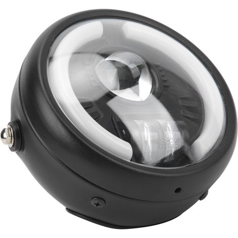 6-Zoll-LED-Motorradscheinwerfer, universeller Vintage-Angel-Eye-Fernlichtersatz für Cruiser, Chopper, Café Racer und Bobber (1/5)