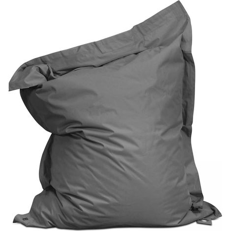 Pouf de jardin en polyester gris 140 x 120 cm (1/3)