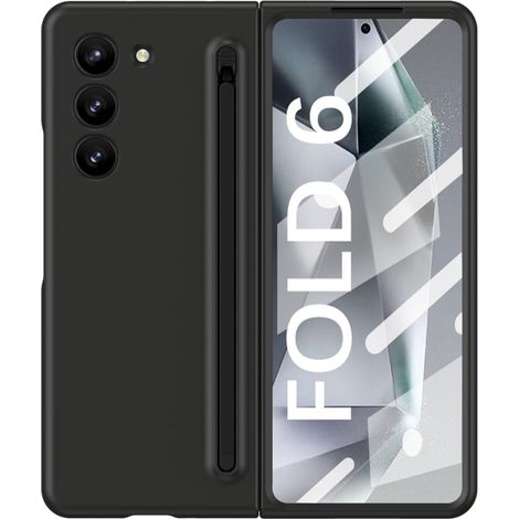 Custodia per Samsung Galaxy Z Fold6 5G, con vetro e stilo, nera (1/5)