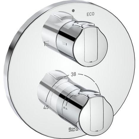 ROCA A5A0D09C00 T-1000 ROUND Grifo Termostático Empotrable para Baño-Ducha Cromo - ref: A5A0D09C00 (1/2)