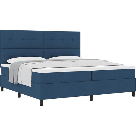 Maison Exclusive - Boxspringbett mit Matratze mit Kopfteil Blau 2