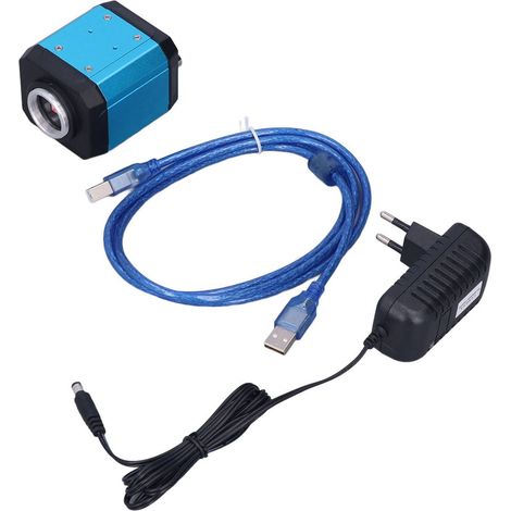 Caméra pour microscope industriel, caméra vidéo pour microscope 2 mégapixels, usage en laboratoire, 8 résolutions de sortie, prise UE 100-240V. (1/5)