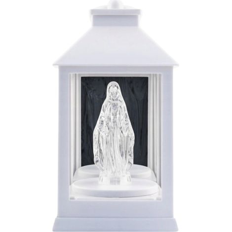 Linterna LED blanca con vela para ceremonias Mary, 20 cm, 1 unidad. (1/3)