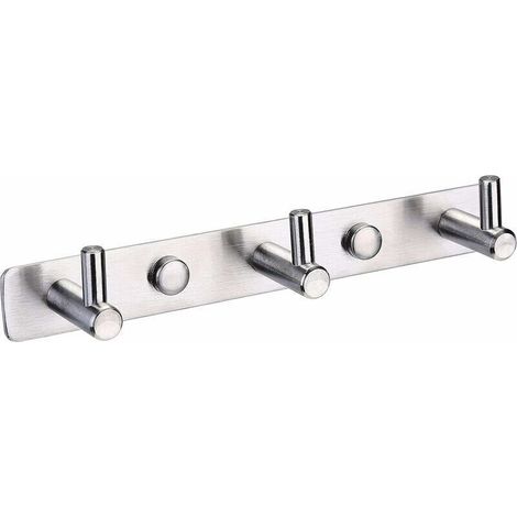 3 Haken Huthaken für Bademantel Handtuch Badezimmer Wandhaken Türhänger für Geschirrtuch Küche Wandgarderobe aus Edelstahl (1/5)