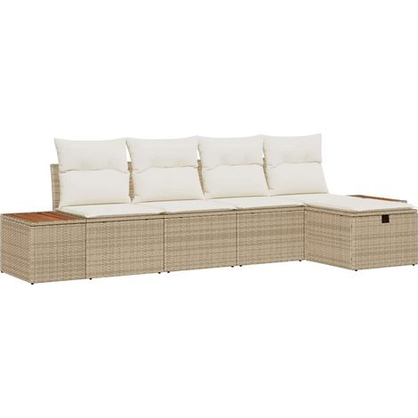 Maison Exclusive - Conjunto de sofá de jardín con almohada 5 pcs (1/5)