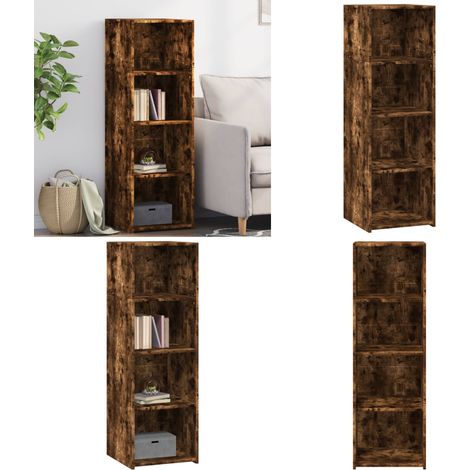Highboard Räuchereiche 40x41x124 cm Holzwerkstoff - Sideboard - Hochboard - Wohnzimmertisch - Regal - Holzregal - Home & Living (1/5)