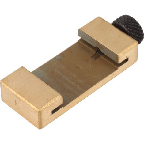 Positionierwerkzeug aus Stahllineal, Messing-Positionierhilfe für die Holzbearbeitung, Stahllineal-Fixierblock zum Messen und Markieren (1/5)