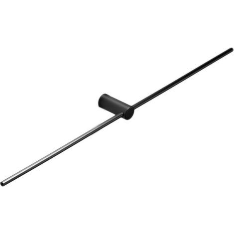 Toallero de baño sin perforaciones, barra de toallas de acero inoxidable de una sola pieza, minimalista, ligero, lujoso, de una sola barra, soporte para toallas para colgar el cabello (negro, 60 cm) (1/5)