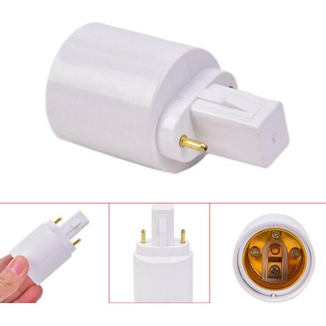 Lot de 5 convertisseurs de douille d'ampoule G23 vers E27 pour éclairage de bureau à domicile, angle réglable, noyaux en cuivre, adaptateur de lampe (1/5)