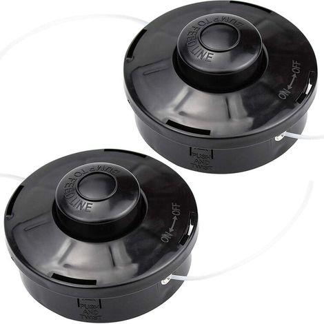 2er-Pack Universal A6481 Nylon-Trimmerkopf, Ersatzspule, Rasentrimmerkopf M10 x 1,25 für Benzin-Rasentrimmer (1/5)