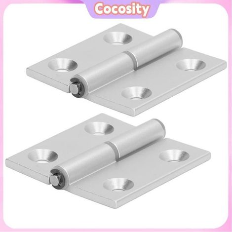 Charnière de porte - COCOSITY - 2 pièces - Aluminium anodisé - Bague en résine - Pour armoires et meubles (1/5)