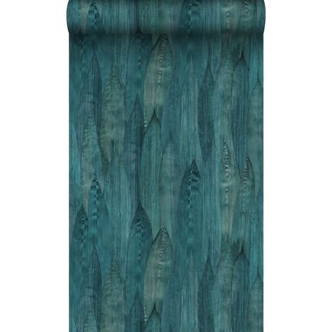 papier peint feuilles bleu canard  - Origin Wallcoverings (1/5)