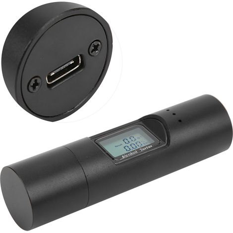 Éthylotest numérique portable de haute précision avec écran LCD et chargement USB (livré avec batterie). (1/5)