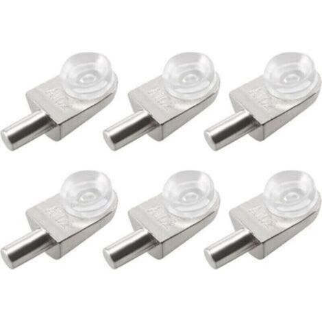 20pcs Taquets étagère mural support d'étagère en verre en alliage de zinc ventouse,de