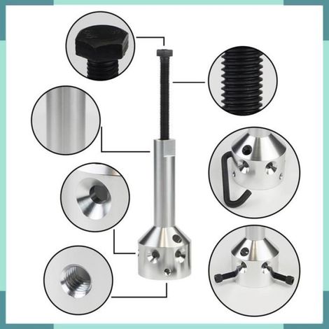 extracteur de roue de ventilateur de pale de moyeu Extracteur de Roue de Ventilateur de Moyeu, Outil moto outillage Argent (1/5)