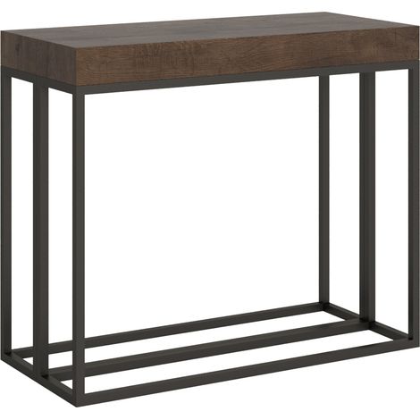 Consolle allungabile 90x40/300 cm Epoca Noce telaio Antracite (1/5)