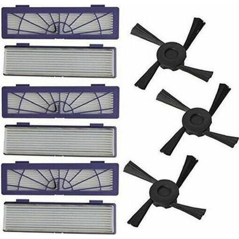 6-teiliger Filter + 3-teilige Seitenbürsten als Ersatz für Neato Botvac 70e 75 80 85 LYCXAMES (1/5)