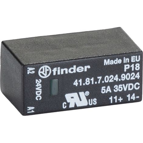Relais statique Finder 41, 5 A, Montage sur CI, 32 V c.c., 24 V c.c. ( Prix pour 1 )