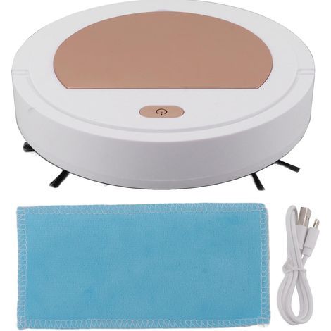 Saugroboter mit Stiel, 3,7 V, 1200 mAh, Roségold, ultraschlank, 1800 Pa, automatische Reinigung mit Saug- und Wischfunktion (1/5)