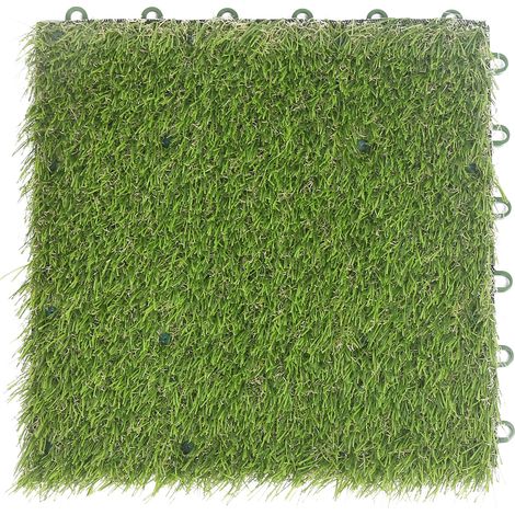 3cm Gazon Synthétique Plastique, Plaque de Gazon Imperméable, Assemblage de Tapis en Herbe Artificielle pour Jardin (1/5)