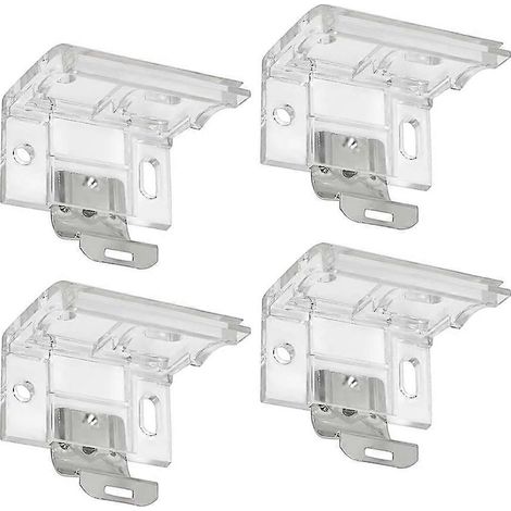 Quattro staffe di montaggio metalliche a clip, con clip di fissaggio a scomparsa, adatte per tende plissettate senza fili da 25 mm (1 pollice). (1/5)
