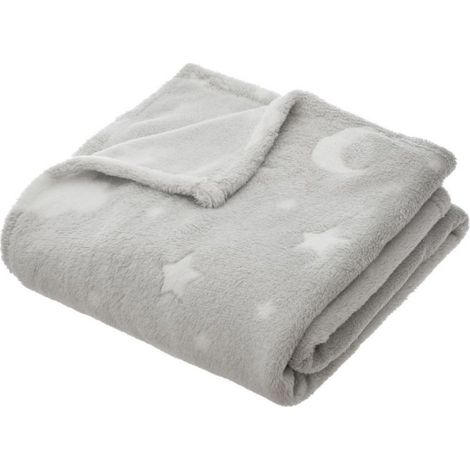 Plaid Phosphorescent Enfant Reka 125x150cm Gris (1/4)