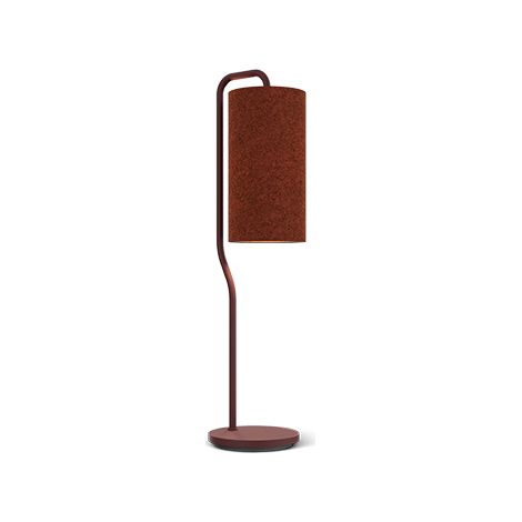 Pensile Lampe de table avec abat-jour rond rouge foncé, cordon d'alimentation 1x E27