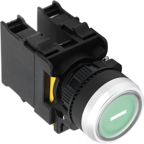 Wasserdichter Start-Druckknopfschalter für elektrische Geräte, AC 220 V, 10 A, Grün (1/5)