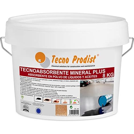 TECNO PRODIST Tecno Absorbente Mineral Plus - Control de Derrames, Absorción de Líquidos