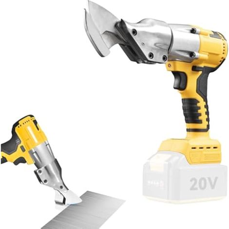 Ciseaux électriques sans fil pour Dewalt batterie 20 V, 300 N.m Ciseaux électriques sans balais avec tête rotative à 360 °, épaisseur de ciseaux max. 2 mm pour tôle, cuir moquette (1/5)
