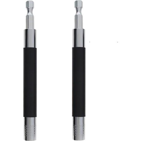 Lot de 2 supports de tournevis magnétiques évolutifs de 120 mm, porte-embout de tournevis, adaptateur de tige de guidage (1/4)