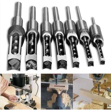 Punte da trapano elicoidali HSS, lavorazione del legno, quadrate, utensili di foratura, mortase quadrate, foro quadrato, sega estesa 6,0 mm 16 mm 1 pezzo, 16 mm- (1/5)