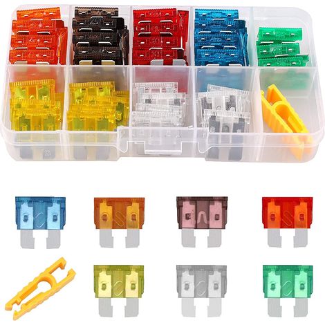 Car Fuse Kit - 60PCS Assorted Blade Fuses (5A-30A) With Storage Case and Fuse Clip (1/5)