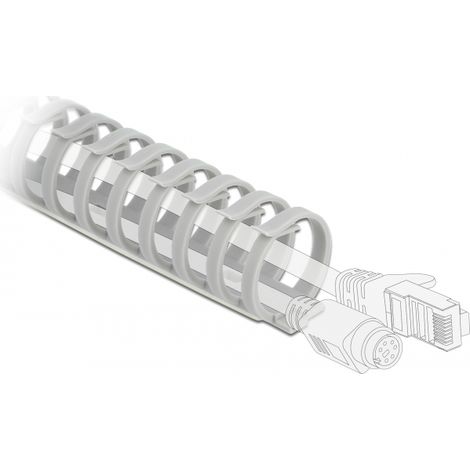 Delock Conducto de cable flexible autoadhesivo 35 x 30 mm - longitud 50 cm gris
