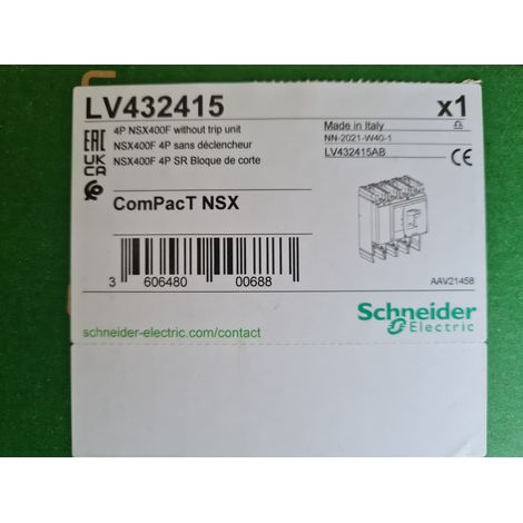 NSX400F 4P4D 400A Micrologic 6,3 E SCHNEIDER LV432112 NSX400