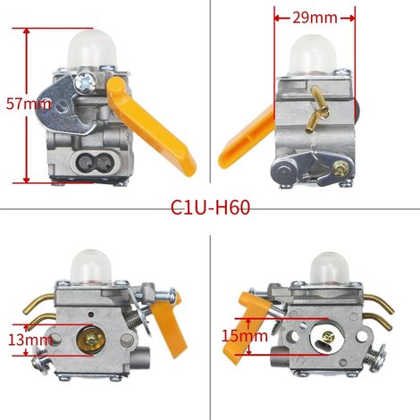 Ryobi RY28100 08054003 Carburetor for 25cc, 26cc and 30cc engines (C1U-H60) (1/3)